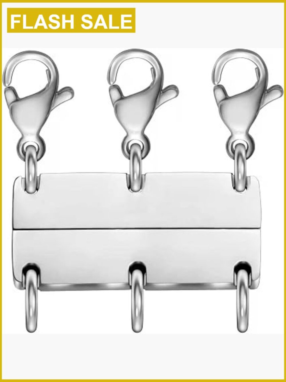 Magnetic Necklace Clasp for Layering Multiple Necklaces - 18K Gold